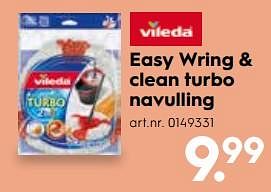 Promoties Easy wring + clean turbo navulling - Vileda - Geldig van 04/12/2017 tot 31/12/2017 bij Blokker