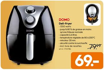 Promotions Domo deli-fryer - Domo - Valide de 04/12/2017 à 31/12/2017 chez Blokker