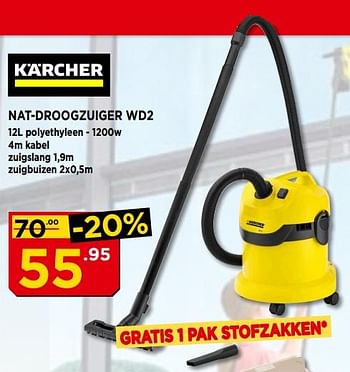 Promoties Karcher nat-droogzuiger wd2 - Kärcher - Geldig van 07/12/2017 tot 31/12/2017 bij Bouwcenter Frans Vlaeminck