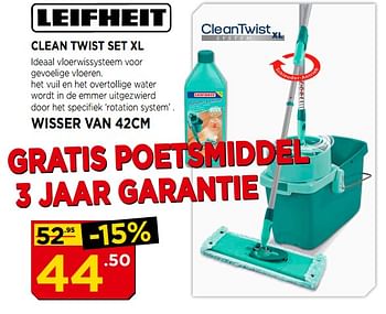 Promoties Leifheit clean twist set xl - Leifheit - Geldig van 07/12/2017 tot 31/12/2017 bij Bouwcenter Frans Vlaeminck