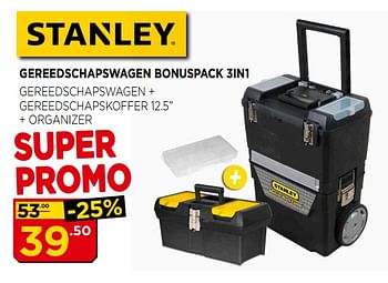 Promoties Stanley gereedschapswagen bonuspack 3in1 - Stanley - Geldig van 07/12/2017 tot 31/12/2017 bij Bouwcenter Frans Vlaeminck