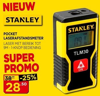 Promoties Stanley pocket laserafstandsmeter - Stanley - Geldig van 07/12/2017 tot 31/12/2017 bij Bouwcenter Frans Vlaeminck