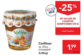 Promoties Confituur sinaasappel - Vallee De L'ourthe - Geldig van 13/12/2017 tot 30/12/2017 bij Makro