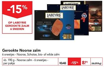 Promotions Gerookte noorse zalm - Labeyrie - Valide de 13/12/2017 à 30/12/2017 chez Makro