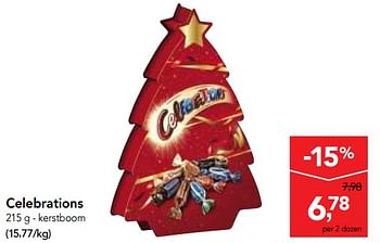 Promoties Celebrations kerstboom - Celebrations - Geldig van 13/12/2017 tot 30/12/2017 bij Makro