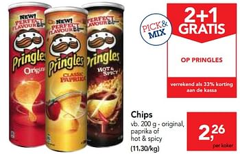 Promoties Chips - Pringles - Geldig van 13/12/2017 tot 30/12/2017 bij Makro