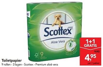 Promoties Toiletpapier scottex premium aloë vera - Scottex - Geldig van 13/12/2017 tot 30/12/2017 bij Makro