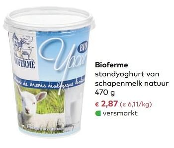 Promoties Bioferme standyoghurt van schapenmelk natuur - Bioferme - Geldig van 06/12/2017 tot 02/01/2018 bij Bioplanet