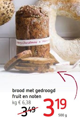Promoties Brood met gedroogd fruit en noten - Huismerk - Spar Retail - Geldig van 14/12/2017 tot 03/01/2018 bij Spar (Colruytgroup)