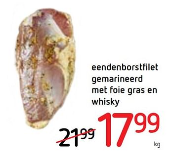 Promotions Eendenborstfilet gemarineerd met foie gras en whisky - Produit Maison - Spar Retail - Valide de 14/12/2017 à 03/01/2018 chez Spar (Colruytgroup)