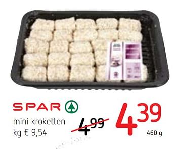 Promoties Mini kroketten - Spar - Geldig van 14/12/2017 tot 03/01/2018 bij Spar (Colruytgroup)