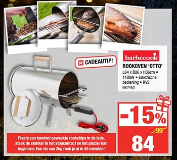 Promoties Barbecook rookoven otto - Barbecook - Geldig van 07/12/2017 tot 31/12/2017 bij HandyHome