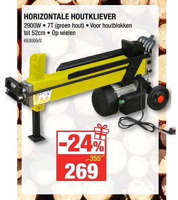 Promoties Horizontale houtkliever - Huismerk - HandyHome - Geldig van 07/12/2017 tot 31/12/2017 bij HandyHome