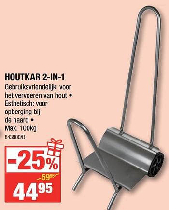 Promoties Houtkar 2-in-1 - Huismerk - HandyHome - Geldig van 07/12/2017 tot 31/12/2017 bij HandyHome