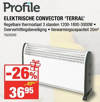 Promotions Profile elektrische convector terral - Profile - Valide de 07/12/2017 à 31/12/2017 chez HandyHome