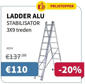 Promoties Ladder alu stabilisator - Huismerk - Cevo - Geldig van 07/12/2017 tot 20/12/2017 bij Cevo Market