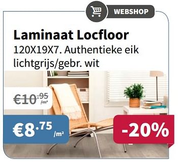Promoties Laminaat locfloor - Loc Floor - Geldig van 07/12/2017 tot 20/12/2017 bij Cevo Market