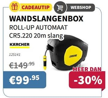 Promoties Wandslangenbox roll-up automaat cr5.220 - Kärcher - Geldig van 07/12/2017 tot 20/12/2017 bij Cevo Market