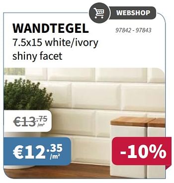 Promoties Wandtegel - Huismerk - Cevo - Geldig van 07/12/2017 tot 20/12/2017 bij Cevo Market