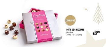 Promoties Boîte de chocolats - Guylian - Geldig van 07/12/2017 tot 31/12/2017 bij Delhaize