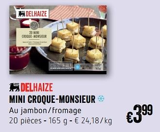 Promotions Mini croque-monsieur - Produit Maison - Delhaize - Valide de 07/12/2017 à 31/12/2017 chez Delhaize