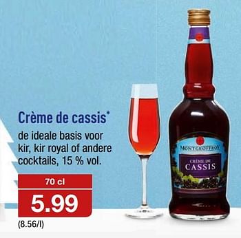 Promoties Crème de cassis - Huismerk - Aldi - Geldig van 13/12/2017 tot 19/12/2017 bij Aldi
