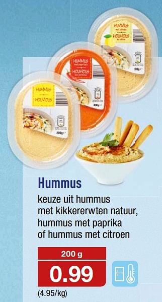 Promoties Hummus - Huismerk - Aldi - Geldig van 13/12/2017 tot 19/12/2017 bij Aldi