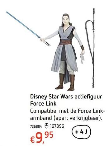 Promoties Disney star wars actiefiguur force link - Star Wars - Geldig van 13/12/2017 tot 30/12/2017 bij Dreamland
