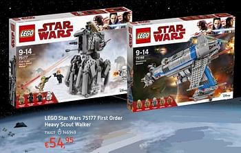 Promoties Lego star wars first order heavy scout walker - Lego - Geldig van 13/12/2017 tot 30/12/2017 bij Dreamland