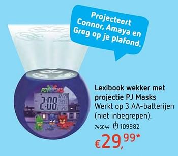 Promoties Lexibook wekker met projectie pj masks - Lexibook - Geldig van 13/12/2017 tot 30/12/2017 bij Dreamland