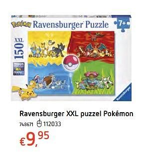 Promoties Ravensburger xxl puzzel pokémon - Ravensburger - Geldig van 13/12/2017 tot 30/12/2017 bij Dreamland