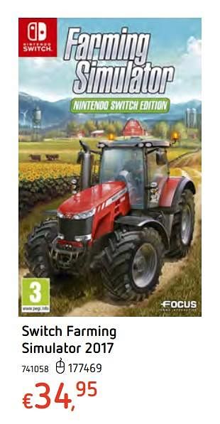 Promoties Switch farming simulator 2017 - Focus Home Interactive - Geldig van 13/12/2017 tot 30/12/2017 bij Dreamland