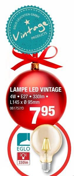 Promotions Eglo lampe led vintage - Eglo - Valide de 07/12/2017 à 31/12/2017 chez HandyHome