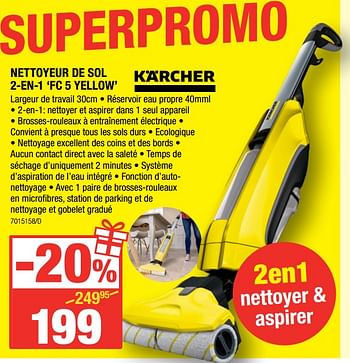 Promoties Karcher nettoyeur de sol 2-en-1 `fc 5 yellow` - Kärcher - Geldig van 07/12/2017 tot 31/12/2017 bij HandyHome