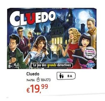 Promoties Cluedo - Hasbro - Geldig van 11/12/2017 tot 30/12/2017 bij Dreamland