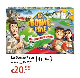Promoties La bonne paye - Hasbro - Geldig van 11/12/2017 tot 30/12/2017 bij Dreamland