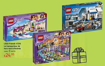 Promoties Lego friends le transporteur de hors-bord d`andréa - Lego - Geldig van 11/12/2017 tot 30/12/2017 bij Dreamland