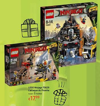 Promoties Lego ninjago l`attaque du piranha - Lego - Geldig van 11/12/2017 tot 30/12/2017 bij Dreamland