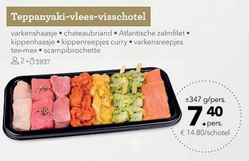 Promotions Teppanyaki-vlees-visschotel - Huismerk - Buurtslagers - Valide de 08/12/2017 à 21/12/2017 chez Buurtslagers