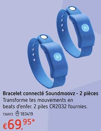 Promoties Bracelet connecté soundmoovz - SoundMoovz - Geldig van 11/12/2017 tot 30/12/2017 bij Dreamland