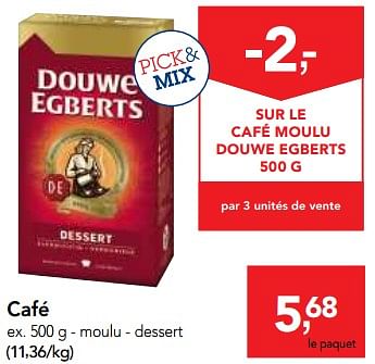 Promotions Café moulu - dessert - Douwe Egberts - Valide de 13/12/2017 à 30/12/2017 chez Makro