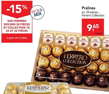 Promotions Pralines ferrero collection - Ferrero - Valide de 13/12/2017 à 30/12/2017 chez Makro