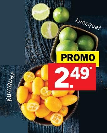 Promoties Kumquat en limequat - Huismerk - Lidl - Geldig van 18/12/2017 tot 24/12/2017 bij Lidl