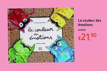 Promotions La couleur des émotions - Produit maison - Dreamland - Valide de 11/12/2017 à 30/12/2017 chez Dreamland