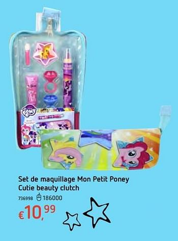 Promotions Set de maquillage mon petit poney cutie beauty clutch - My Little Pony - Valide de 11/12/2017 à 30/12/2017 chez Dreamland
