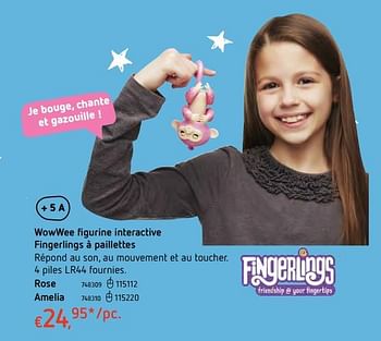 Promoties Wowwee figurine interactive fingerlings à paillettes - Fingerlings - Geldig van 11/12/2017 tot 30/12/2017 bij Dreamland