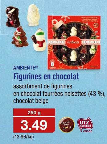 Promotions Figurines en chocolat - Ambiente - Valide de 13/12/2017 à 19/12/2017 chez Aldi