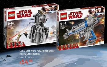 Promotions Lego star wars first order heavy scout walker - Lego - Valide de 11/12/2017 à 30/12/2017 chez Dreamland