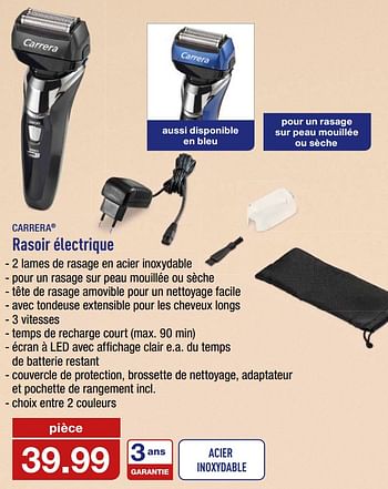 Promotions Rasoir électrique - Carrera - Valide de 13/12/2017 à 19/12/2017 chez Aldi