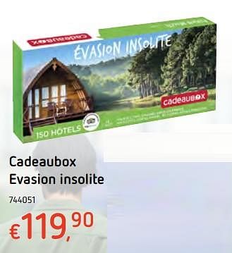 Promotions Cadeaubox evasion insolite - Cadeaubox.be - Valide de 11/12/2017 à 30/12/2017 chez Dreamland